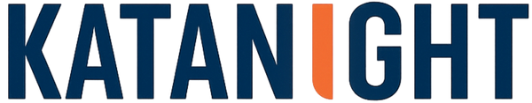 Katanight logo with blue and orange text on a white background
