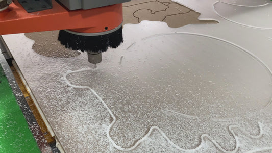 Mont Fuji inspiration Ukiyo-e, Lune Rouge | Art mural néon LED